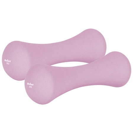Set 2 gantere din fontă cu înveliș din neopren 2 x 2 kg Rebel RBA-2329-2