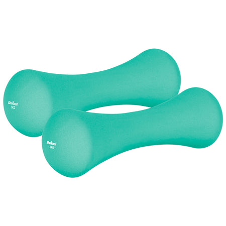 Set de 2 gantere din fontă cu înveliș din neopren de 3 kg Rebel RBA-2329-3