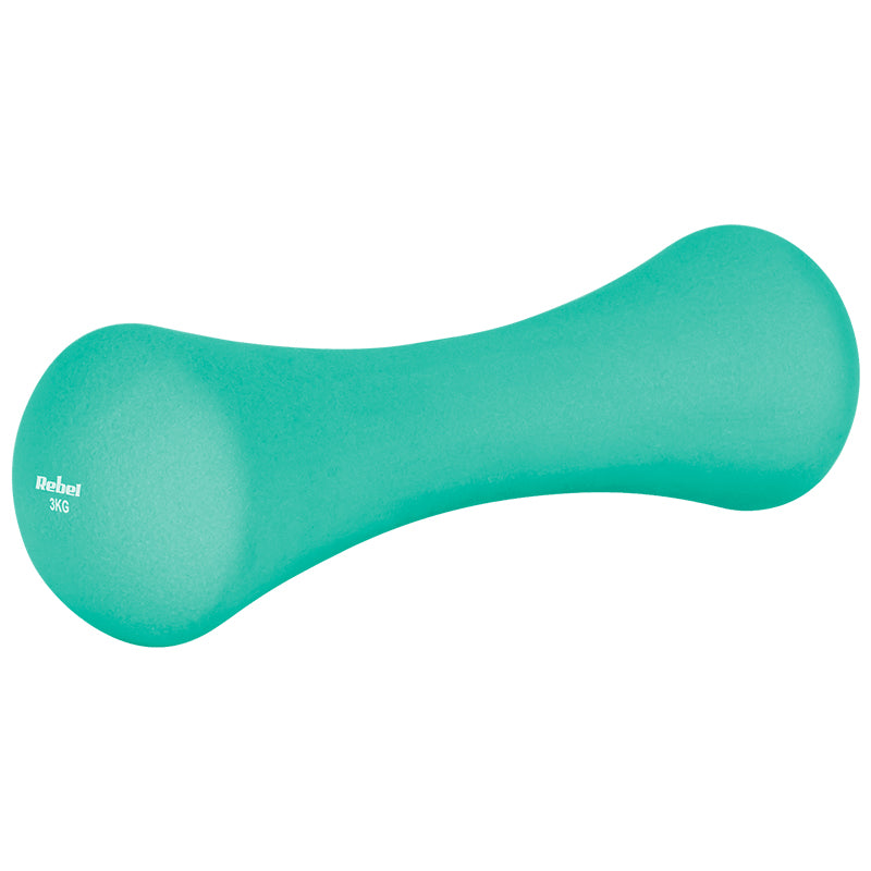 Set de 2 gantere din fontă cu înveliș din neopren de 3 kg Rebel RBA-2329-3
