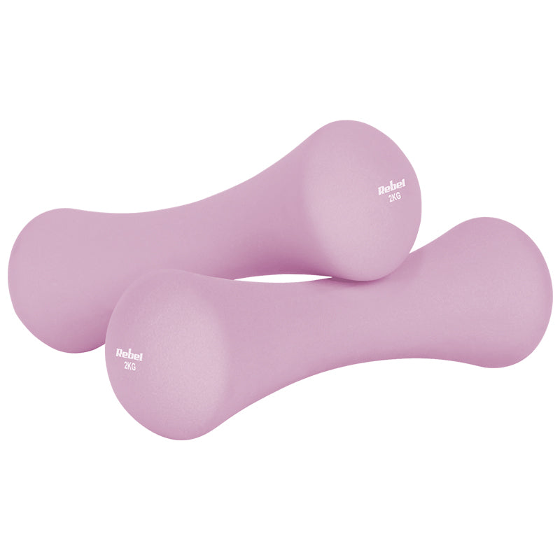 Set de gantere din fontă cu înveliș din neopren de 10 bucăți și 21 kg Rebel RBA-2329-S