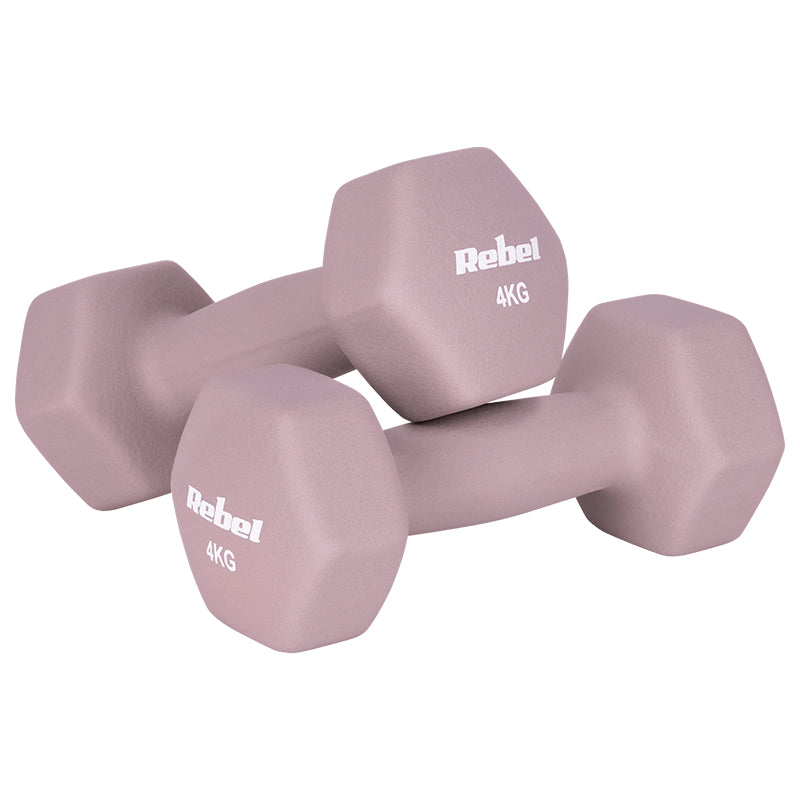 Set 10 gantere hexagonale din fontă cu înveliș din neopren 30 kg Rebel RBA-2330-S5
