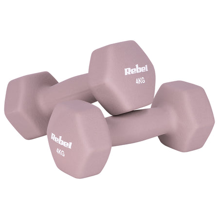 Set 10 gantere hexagonale din fontă cu înveliș din neopren 30 kg Rebel RBA-2330-S5
