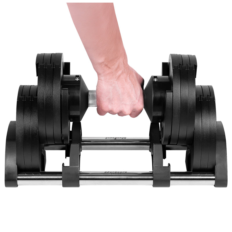 Ganteră reglabilă automată cu greutate 2-24 kg în 12 configurații Rebel RBA-2332-24