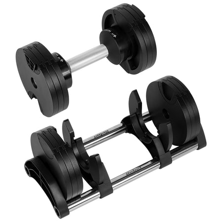 Ganteră reglabilă automată cu greutate 2-24 kg în 12 configurații Rebel RBA-2332-24