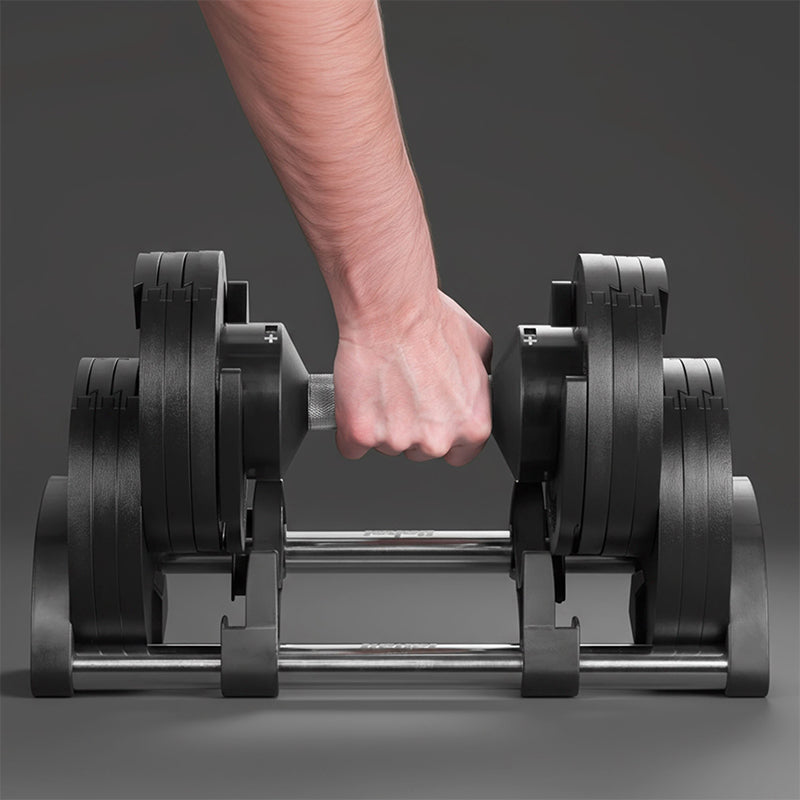 Ganteră reglabilă automată cu greutate 2-24 kg în 12 configurații Rebel RBA-2332-24
