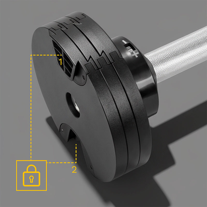 Ganteră reglabilă automată cu greutate 2-24 kg în 12 configurații Rebel RBA-2332-24