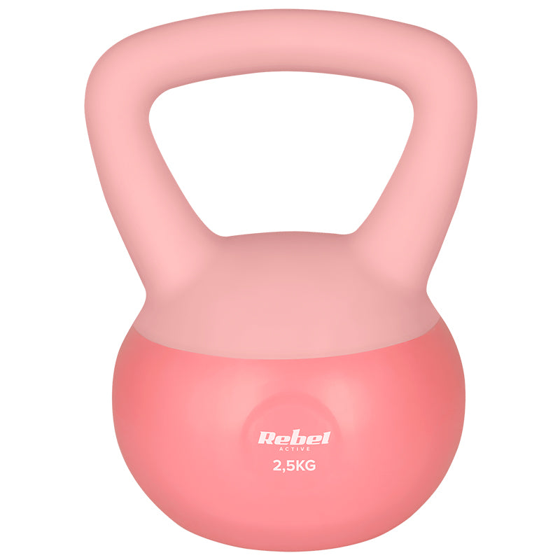 Kettlebell vinil 2,5 kg cu umplutură de nisip Rebel RBA-2333-02.5