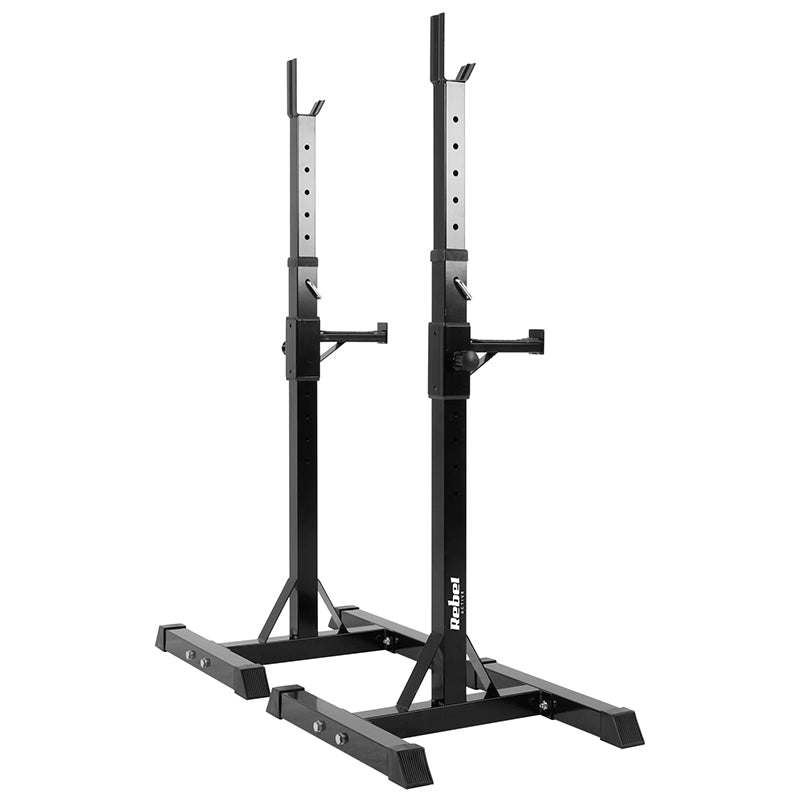 Set suporturi reglabile pentru bară olimpică cu înălțime 105-160 cm și sarcină 200 kg Rebel RBA-2402