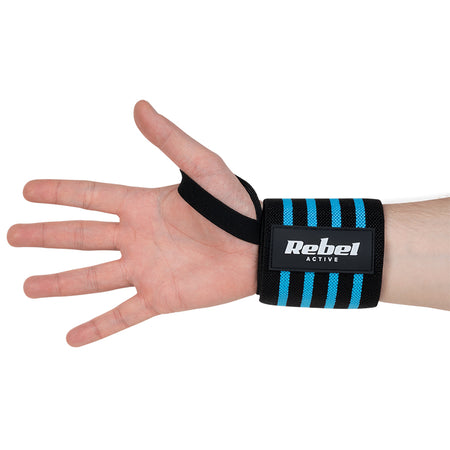 Set 2 benzi de strângere pentru încheietură din poliester de 50 cm cu închidere Velcro Rebel RBA-2504