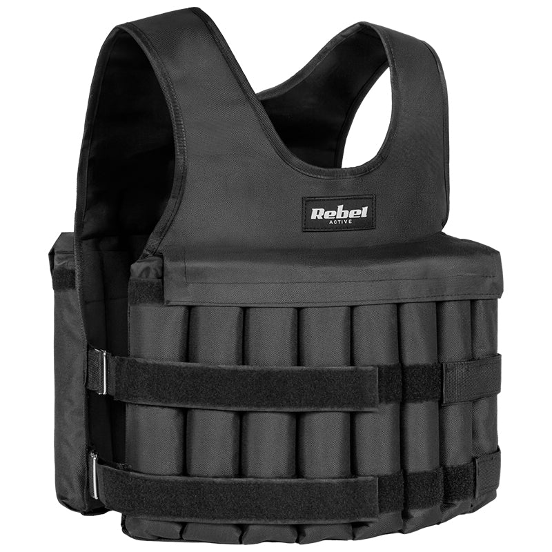 Vestă cu greutăți reglabile de 10 kg și umplutură detașabilă Rebel RBA-2525-10