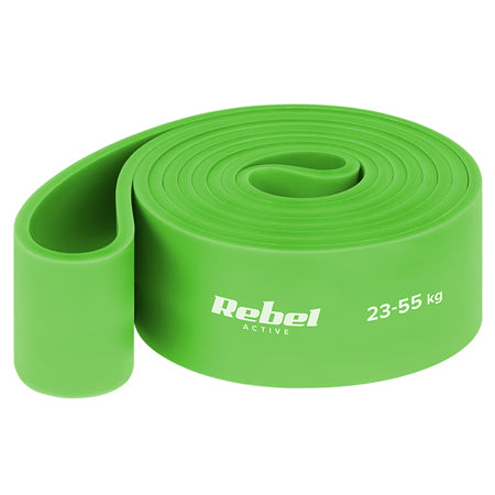 Bandă elastică din latex cu rezistență 23-55 kg și lungime 208 cm Rebel RBA-3000-5