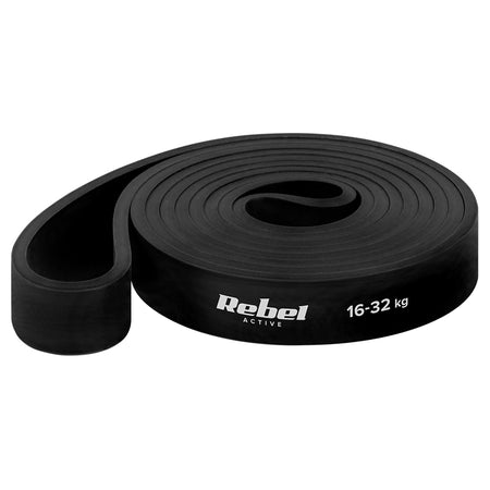 Set 3 benzi elastice din latex Power Band 4-32 kg cu lungime de 208 cm Rebel RBA-3000-S3