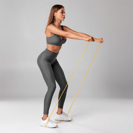 Set 3 benzi elastice din latex Power Band 4-32 kg cu lungime de 208 cm Rebel RBA-3000-S3