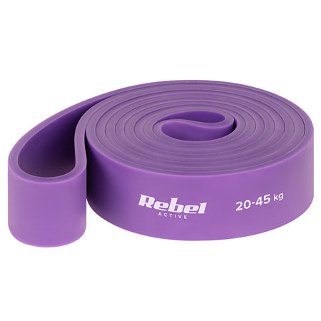Bandă elastică Power Band cu rezistență 20-45 kg și lungime 208 cm Rebel RBA-3001-4