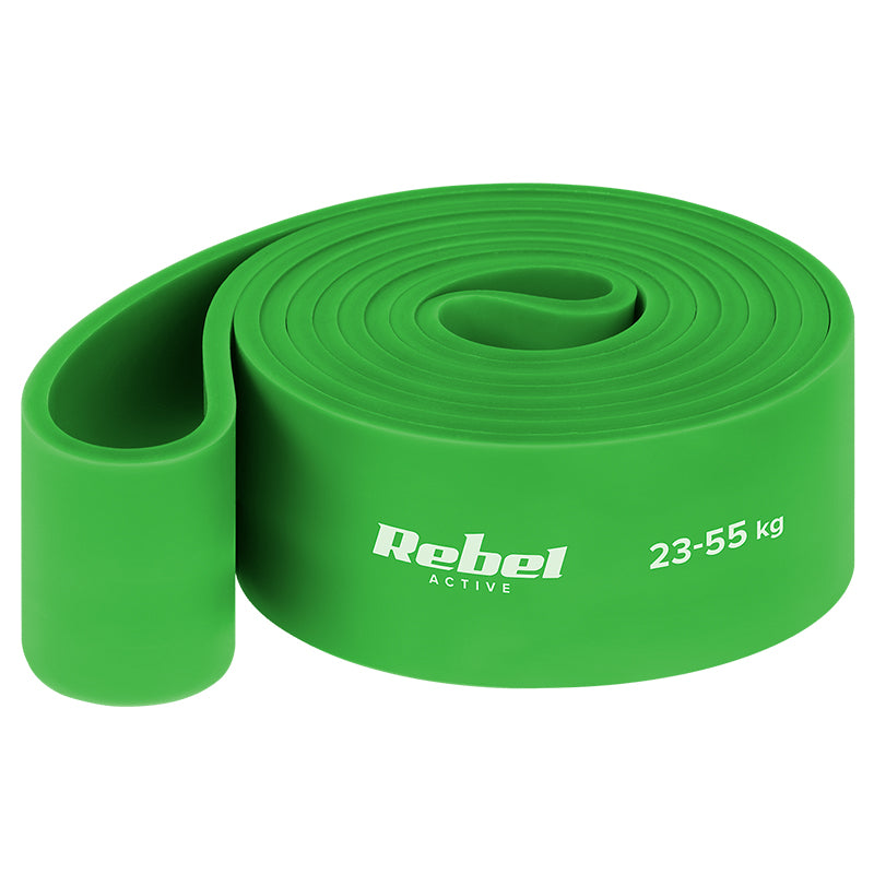 Bandă elastică Power Band din TPE cu rezistență 23-55 kg Rebel RBA-3001-5