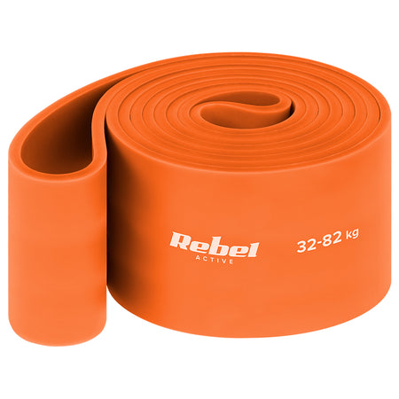 Set 7 benzi elastice Power Band din TPE cu rezistență 4-82 kg și lungime 208 cm Rebel RBA-3001-S7