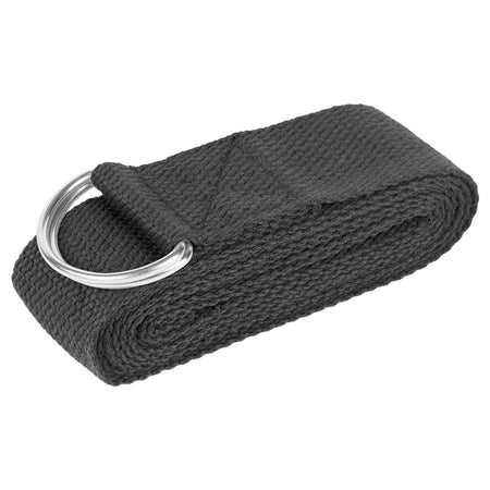 Chingă yoga din poliester de 183 cm cu cataramă metalică cu inel D Rebel RBA-3007-BK