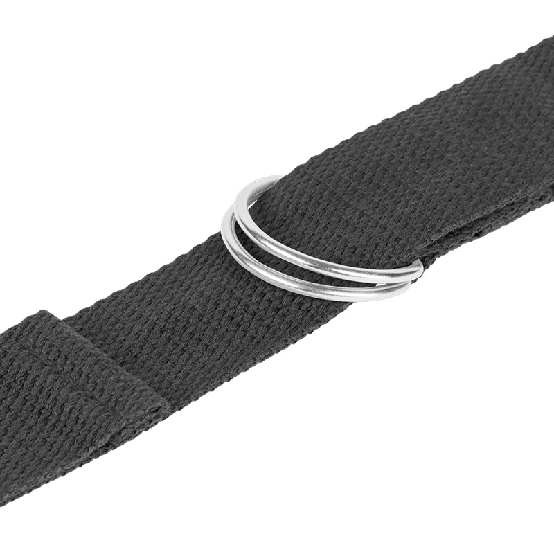 Chingă yoga din poliester de 183 cm cu cataramă metalică cu inel D Rebel RBA-3007-BK