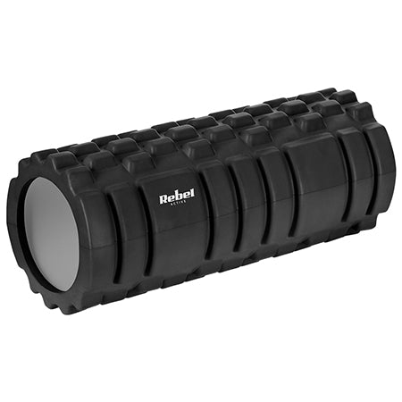 Rolă de masaj din spumă EVA 14 × 33 cm neagră Rebel RBA-3050-BK