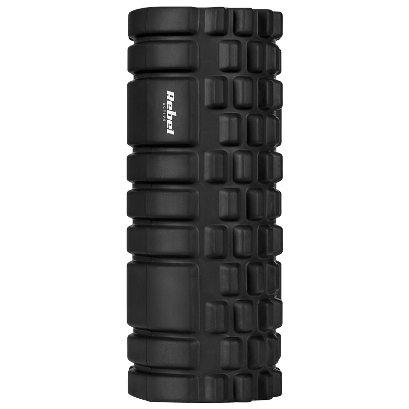 Rolă de masaj din spumă EVA 14 × 33 cm neagră Rebel RBA-3050-BK