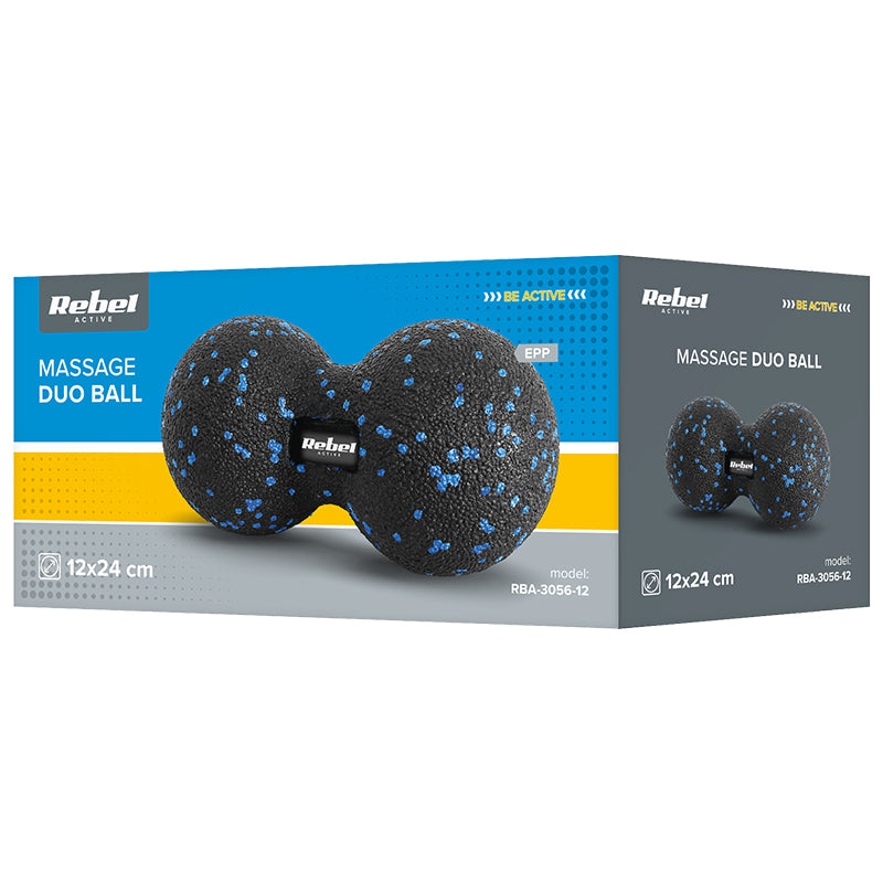 Minge de masaj DuoBall din spumă EPP de 12 × 24 cm Rebel RBA-3056-12