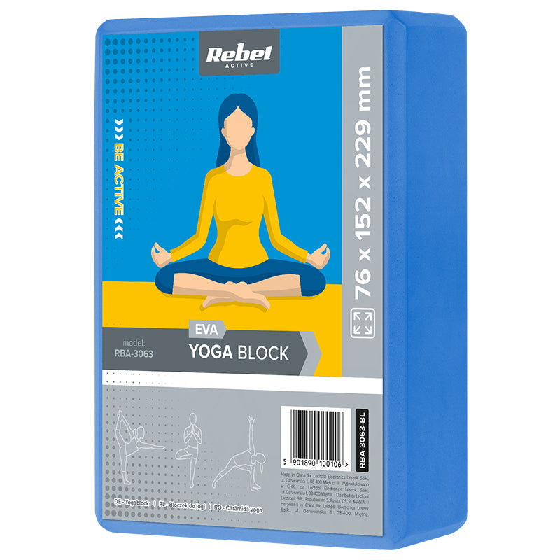 Cub yoga din spumă EVA albastră de 120 g Rebel RBA-3063-BL