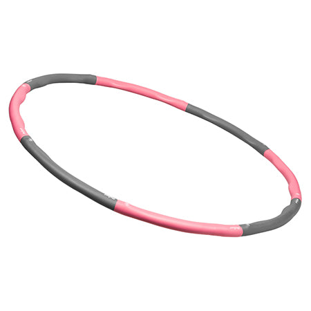 Cerc fitness Hula Hoop roz cu diametru reglabil până la 95 cm din 8 segmente Rebel RBA-3064-PK