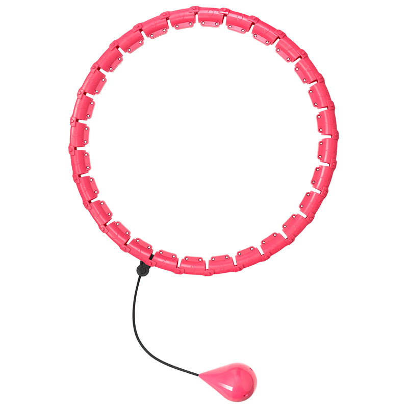 Cerc fitness smart hula hoop roz cu 28 de segmente și diametru de până la 50 cm Rebel RBA-3065-PK