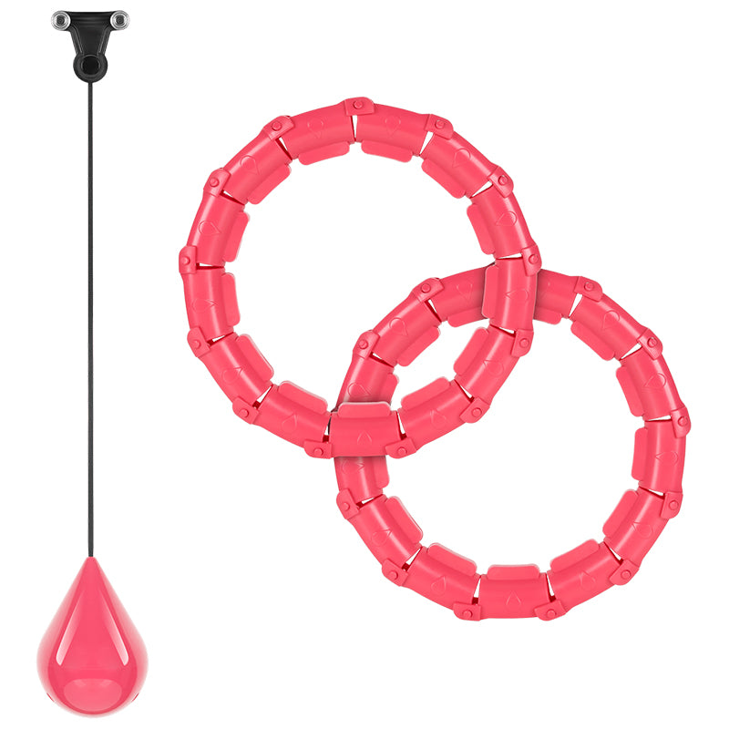 Cerc fitness smart hula hoop roz cu 28 de segmente și diametru de până la 50 cm Rebel RBA-3065-PK