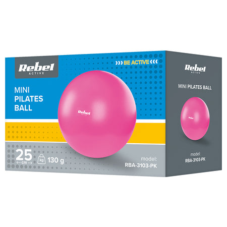 Minge de pilates pentru gimnastică și reabilitare cu diametru de 25 cm Rebel RBA-3103-PK