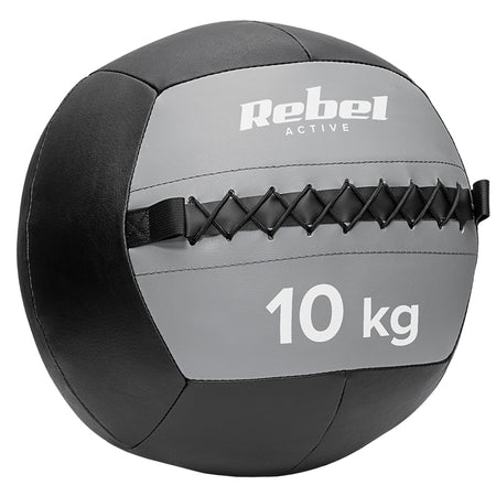 Minge medicinală pentru exerciții de 10 kg cu diametru de 35 cm din piele sintetică Rebel RBA-3107-10