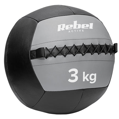 Minge medicinală pentru exerciții de 3 kg cu diametru de 35 cm Rebel RBA-3107-3