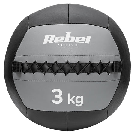 Minge medicinală pentru exerciții de 3 kg cu diametru de 35 cm Rebel RBA-3107-3