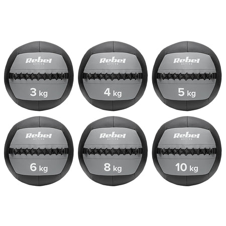Minge medicinală pentru exerciții de 3 kg cu diametru de 35 cm Rebel RBA-3107-3