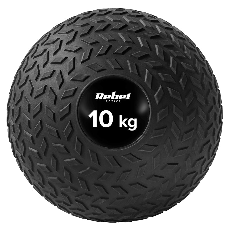Minge medicinală slam ball de 10 kg cu diametrul de 23 cm Rebel RBA-3108-10