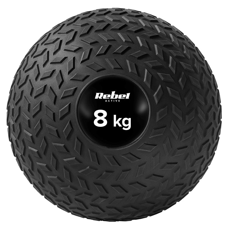 Minge slam ball de 8 kg cu diametru de 23 cm Rebel RBA-3108-8