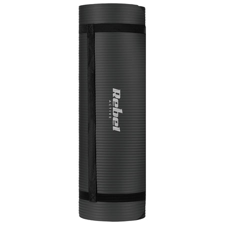 Saltea de fitness din NBR 183 × 61 cm cu grosime de 1 cm neagră Rebel RBA-3150-BK