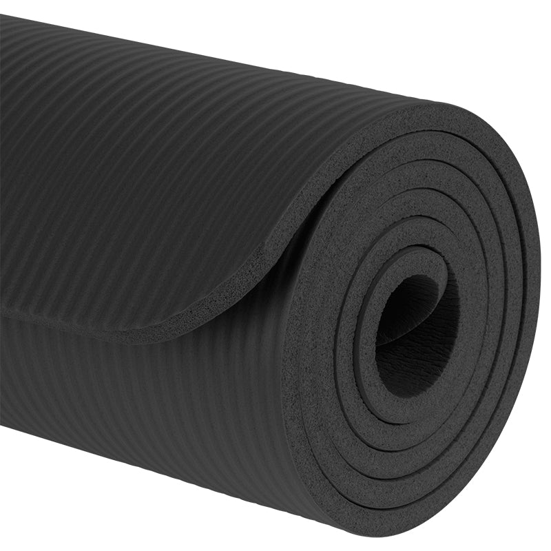 Saltea de fitness din NBR 183 × 61 cm cu grosime de 1 cm neagră Rebel RBA-3150-BK