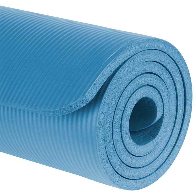 Saltea de fitness albastră din NBR de 183 × 61 cm cu grosime de 1,5 cm Rebel RBA-3151-BL