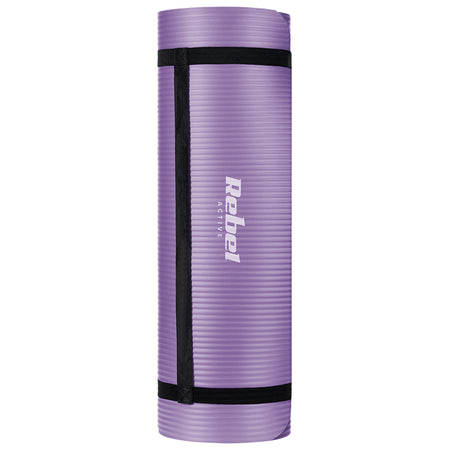 Saltea de fitness din NBR mov 183 × 61 cm cu grosime de 1,5 cm Rebel RBA-3151-PU