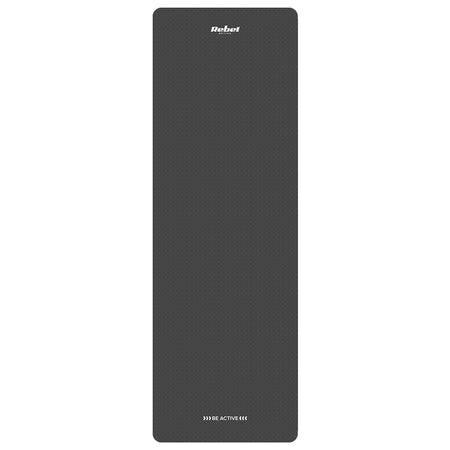 Saltea de yoga din TPE 183 × 61 cm cu grosime de 6 mm, neagră Rebel RBA-3152-BK
