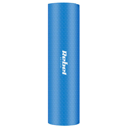 Saltea de fitness din TPE albastră de 183 × 61 cm cu grosime de 6 mm Rebel RBA-3152-BL