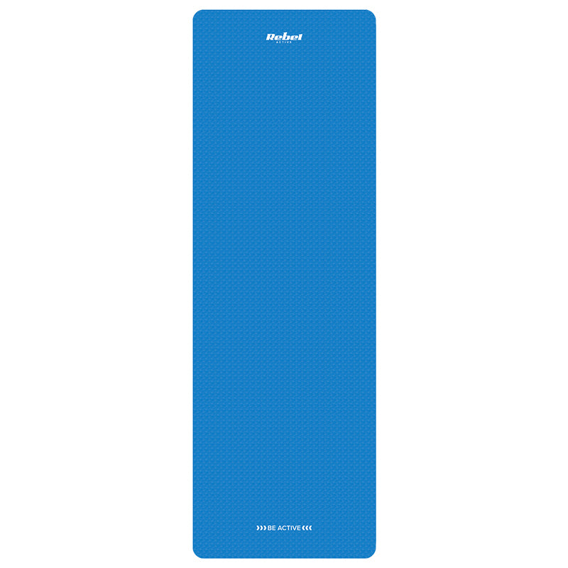 Saltea de fitness din TPE albastră de 183 × 61 cm cu grosime de 6 mm Rebel RBA-3152-BL