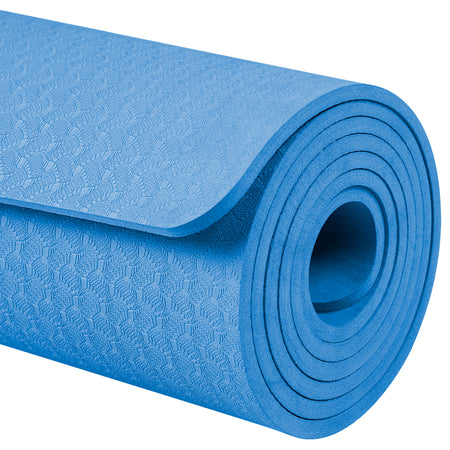 Saltea de fitness din TPE albastră de 183 × 61 cm cu grosime de 6 mm Rebel RBA-3152-BL