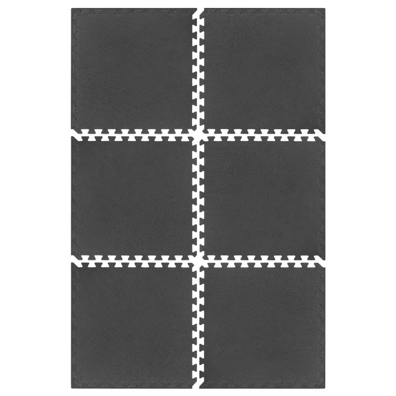 Set de saltele gimnastice puzzle din spumă EVA cu 6 plăci de 60×60 cm Rebel RBA-3153