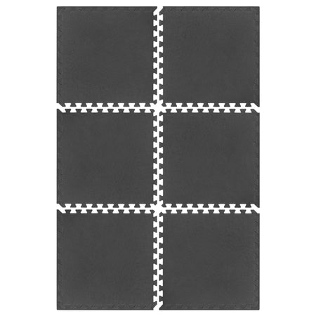 Set de saltele gimnastice puzzle din spumă EVA cu 6 plăci de 60×60 cm Rebel RBA-3153