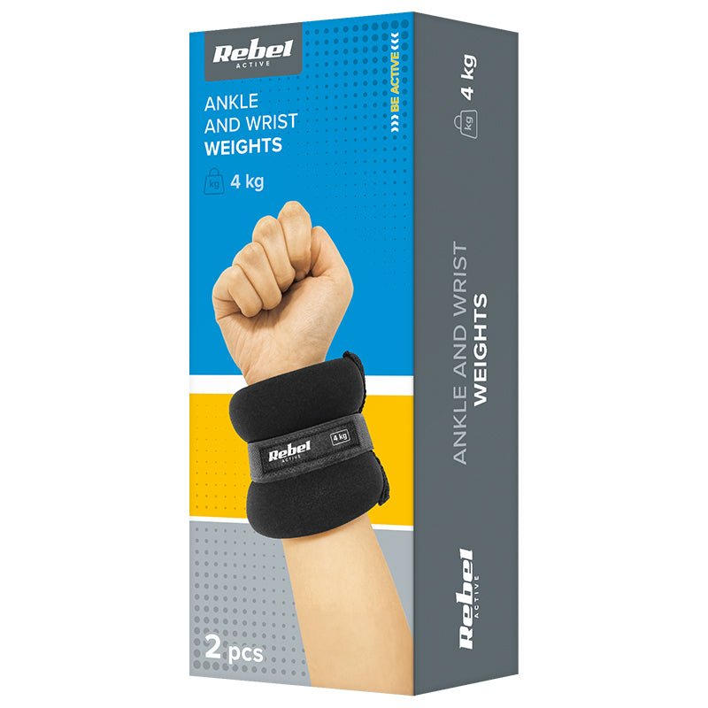 Set 2 greutăți pentru încheietură 2 × 4 kg Rebel RBA-3500-4
