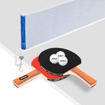 Set tenis de masă cu 2 palete, 3 mingi și fileu Rebel RBA-4001