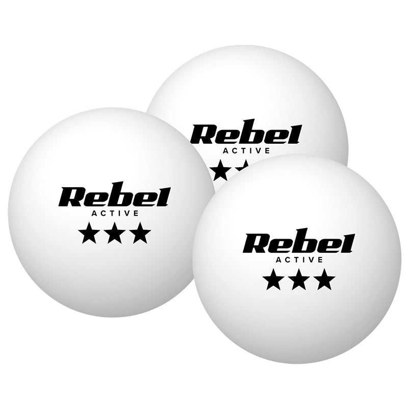 Set tenis de masă cu 2 palete și 3 mingi cu husă Rebel RBA-4003