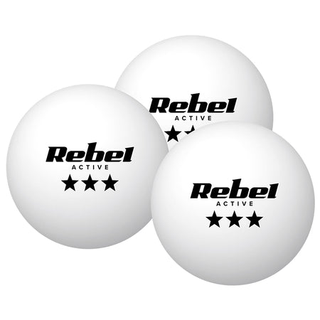 Set tenis de masă cu 2 palete și 3 mingi cu husă Rebel RBA-4003
